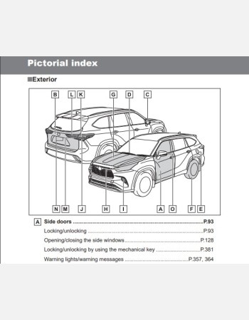 toyota kluger 2020-2021 owners manual rhd